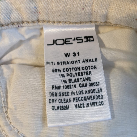 Joe's Jeans Off White with multicolored speckles - Picture 5 of 6
